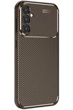 Newface Samsung Galaxy A26 Kılıf Auto Focus Karbon Kapak - Kahverengi