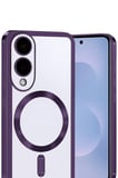 Newface Samsung Galaxy S25 Edge Kross Magneticsafe Kapak - Mor