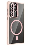 Joko Samsung Galaxy S25 Ultra Remim Lensli Magsafe Standlı Kapak - Pembe