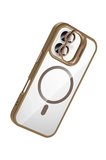 Joko Apple iPhone 16 Plus Remim Lensli Magsafe Standlı Kapak - Kahverengi