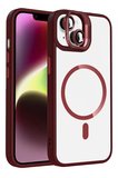 Joko Apple iPhone 13 Remim Lensli Magsafe Standlı Kapak - Bordo
