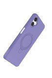 Newface Samsung Galaxy A06 Regal Magsafe Standlı Kapak - Lila