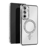 Newface Samsung Galaxy A55 5G Joke Simli Magneticsafe Kılıf - Gümüş