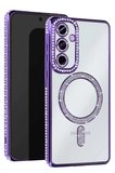 Newface Samsung Galaxy S25 FE Joke Simli Magneticsafe Kılıf - Derin Mor