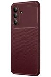 Newface Samsung Galaxy A26 Kılıf Auto Focus Karbon Kapak - Bordo