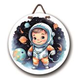 Bebeloya Sevimli Astronot Kapı Süsü & Duvar Dekoru - Evrenin Sihirli Dünyasına Yolculuk