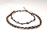 Gümüş İkili Örgü Bileklik