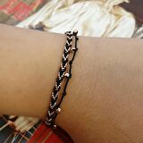 Gümüş İkili Örgü Bileklik