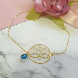 Gümüş Lotus Çiçeği Bileklik