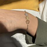 Kabartmalı Çiçek Desen Altın Bileklik Dorikalı 14 Ayar