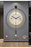 Blackfred -büyük Boy (50X75CM) (pilli Led ) (QUARTZ MEKANİZMALİ) - Metal Duvar Saati