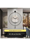 Blackfred -büyük Boy (50X75CM) (pilli Led ) (QUARTZ MEKANİZMALİ) - Metal Duvar Saati