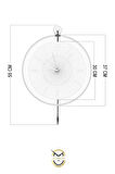 (ORTA BOY)black Fred Led Kristal- - Modern Dekoratif Metal Duvar Saati