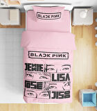 Black Pink 3D Dijital Baskılı Tek Kişilik Nevresim Takımı Genç Odası