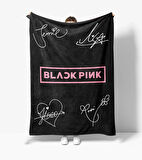 Black Pink Desenli Dijital Baskılı Polar TV Battaniyesi