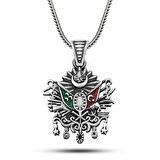 BlackCraft Gümüş Osmanlı Devlet Armalı Erkek Kolye (BC-BDD413)