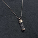 BlackCraft Gümüş İçi Açılabilen Muska Kabı Cevşen Erkek Kolye (BC-5C8F13)