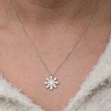 BlackCraft Gümüş Kar Tanesi Kadın Kolye (BC-4A8C14)