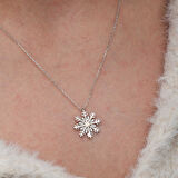 BlackCraft Gümüş Kar Tanesi Kadın Kolye (BC-4A8C14)