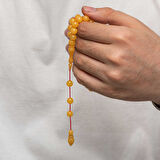 BlackCraft Yuvarlak Sıkma Kehribar Tesbih (BC-E265AB)