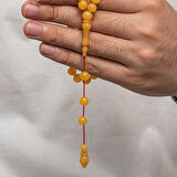 BlackCraft Yuvarlak Sıkma Kehribar Tesbih (BC-E265AB)