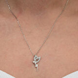 BlackCraft Gümüş Peri Kızı Kadın Kolye (BC-A6D72E)