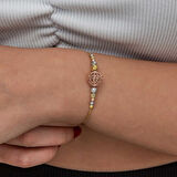 BlackCraft Gümüş Renkli Top Dorika Kadın Bileklik (BC-4CF62F)