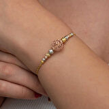 BlackCraft Gümüş Renkli Top Dorika Kadın Bileklik (BC-4CF62F)