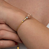 BlackCraft Gümüş Renkli Top Dorika Kadın Bileklik (BC-4CF62F)