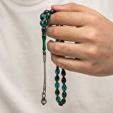 BlackCraft Gümüş Kazaz Püsküllü Sıkma Kehribar Tesbih (BC-E401FC)