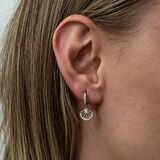 BlackCraft Gümüş Sallantılı Göz Kadın Küpe (BC-2DF385)