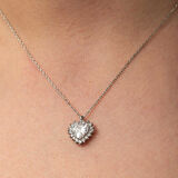 BlackCraft Gümüş Zirkon Taşlı Kalp Kadın Kolye (BC-BB912A)