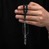 BlackCraft Gümüş Püskül Sıkma Kehribar Tesbih (BC-2EE3B4)