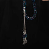 BlackCraft Gümüş Püskül Sıkma Kehribar Tesbih (BC-2EE3B4)