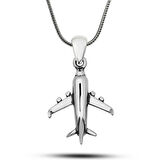 BlackCraft ​Gümüş Uçak Kolye (BC-C9A91E)
