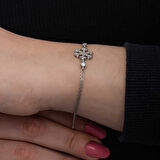 BlackCraft 925 Ayar Gümüş Kar Tanesi Kadın Bileklik (BC-8268BC)