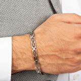 BlackCraft 925 Ayar Gümüş Oksitli Erkek Bileklik (BC-796DF1)