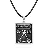 BlackCraft Gümüş Barbaros Hayrettin Paşa Sancağı İşlemeli Kolye (BC-7D54DD)