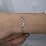 BlackCraft 925 Ayar Gümüş Zülfikar Kılıcı Kadın Bileklik (BC-C2F5E9)