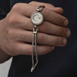 BlackCraft 925 Ayar Gümüş Ay Yıldız Erkek Bileklik (BC-FED34D)