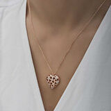 BlackCraft 925 Ayar Gümüş Bombeli Kalp Kadın Gümüş Kolye (BC-B47EF8)