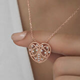 BlackCraft 925 Ayar Gümüş Bombeli Kalp Kadın Gümüş Kolye (BC-B47EF8)