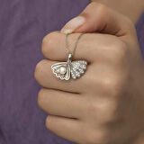 BlackCraft 925 Ayar Gümüş İncili İstiridye Kadın Gümüş Kolye (BC-7153C1)