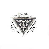 BlackCraft 925 Ayar Gümüş Üçgen İçi Açılabilen Çiçek Muskalık Gümüş Kolye (BC-A65913)