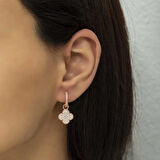 BlackCraft Gümüş Halka Yonca Küpe (BC-A26EB4)