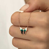 BlackCraft 925 Ayar Gümüş Minimal Kelebek Kadın Gümüş Kolye (BC-E6EB8C)