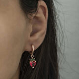 BlackCraft Gümüş Çilek Figür Meyve Küpe (BC-BB15EF)