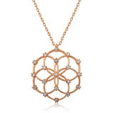 BlackCraft 925 Ayar Gümüş Yaşam Çiçeği Kadın Gümüş Kolye (BC-9A2747)