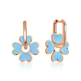 BlackCraft ​Gümüş Fosforlu Mavi Yonca Küpe (BC-07863E)