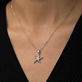 BlackCraft 925 Ayar Gümüş Deniz Yıldızı Kadın Gümüş Kolye (BC-AF8DFE)